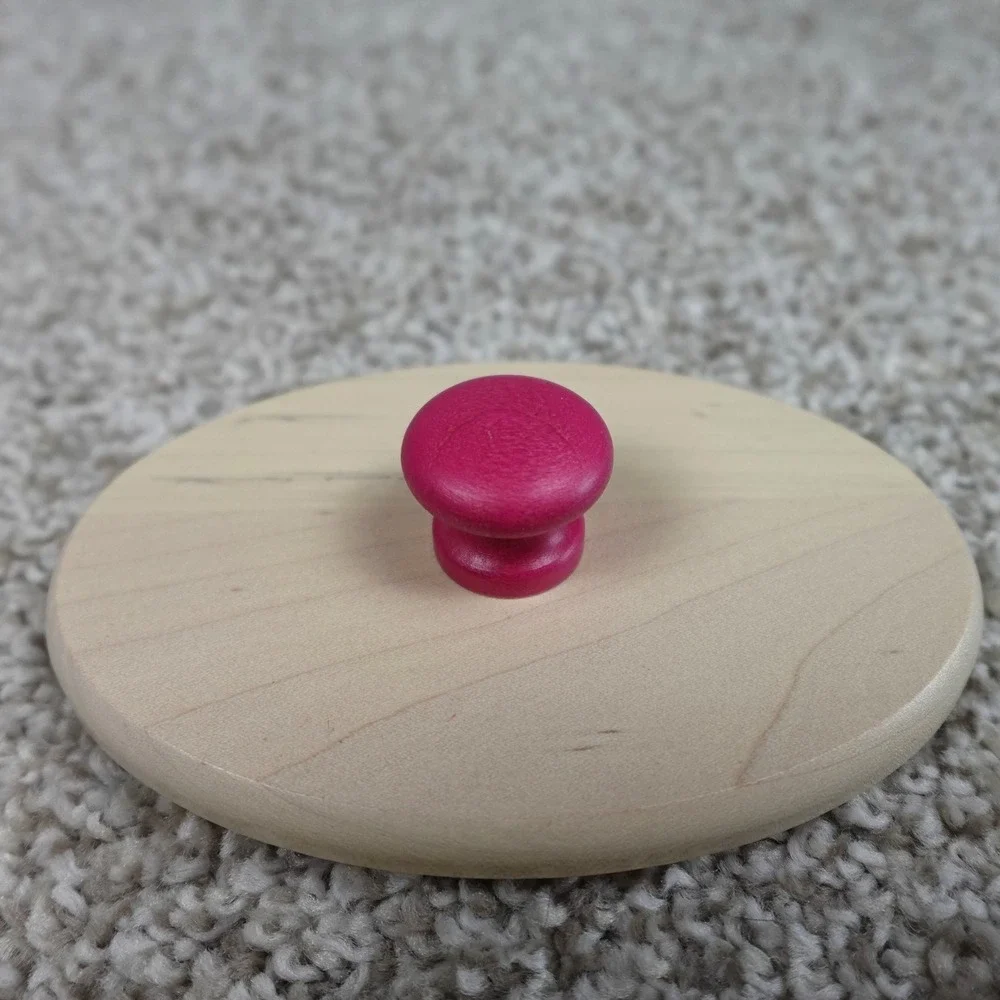 Longaberger 2011 Horizon of Hope Basket Lid Woodcraft Oval Pink Knob Made in USA